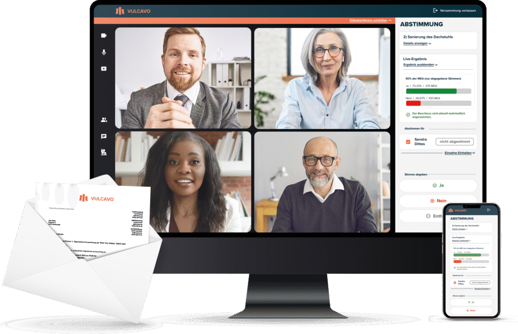 Vulcavo — Hybride Eigentümerversammlung mit Live-Abstimmung